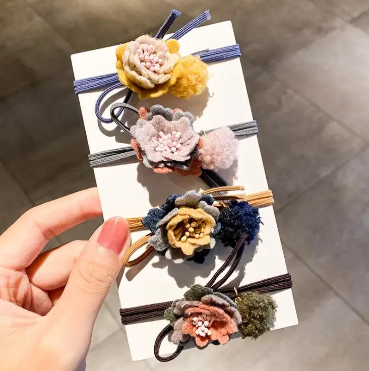 

Резинка для волос Женская осенне-зимняя, с цветами