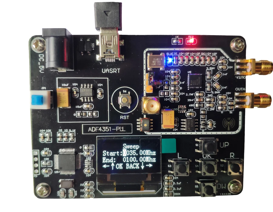 ADF4351 генератор сигналов Модуль 35 M-4,4 GHz RF источник сигнала подметальная машина STM32