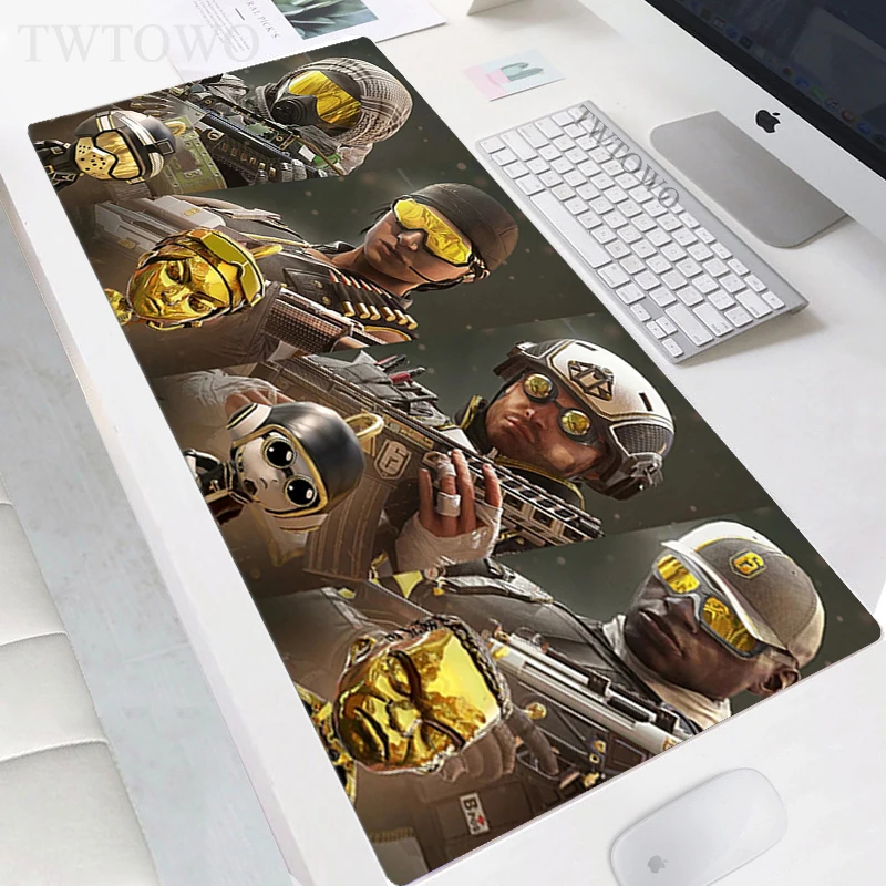 

Mousepad New Large HD XXL MousePads keyboard pad Rainbow Six Siege Anti-slip Soft Natural Rubber Gamer Mice Pad Table Mat