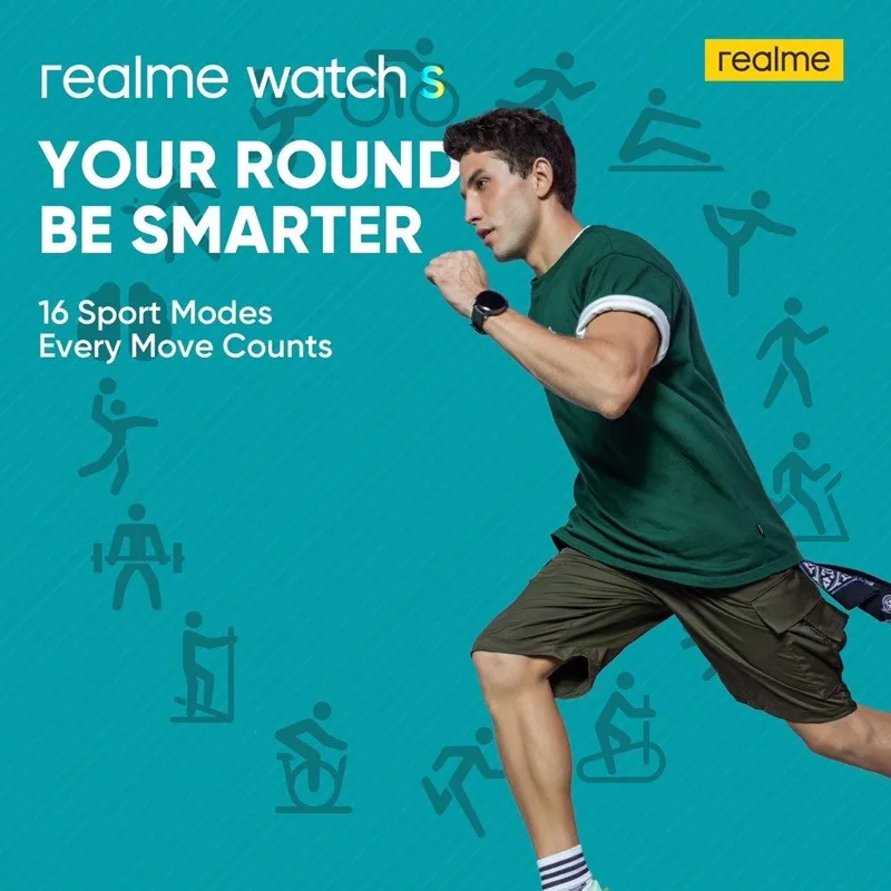 Умные часы в наличии realme Watch S влагозащита от глобальная версия Время работы