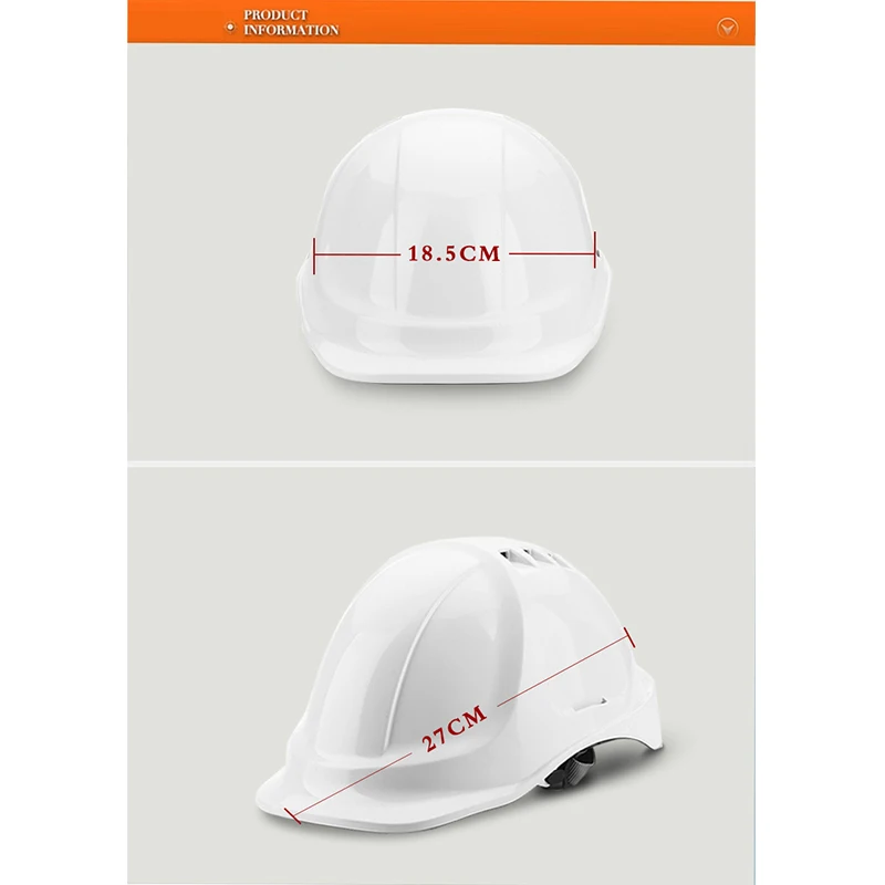 Защитный шлем ABS Белый электрическое строительство регулируемый с прочностью