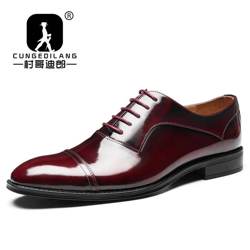 

2020 workplace top leather men's dress shoes foreign trade business office three section head large size 45 46 men's shoes