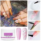 8 г, акриловая пудра, белая и розовая кристаллическая пудра для дизайна ногтей, украшения для ногтей, профессиональный аксессуар для ногтей для женщин TSLM1