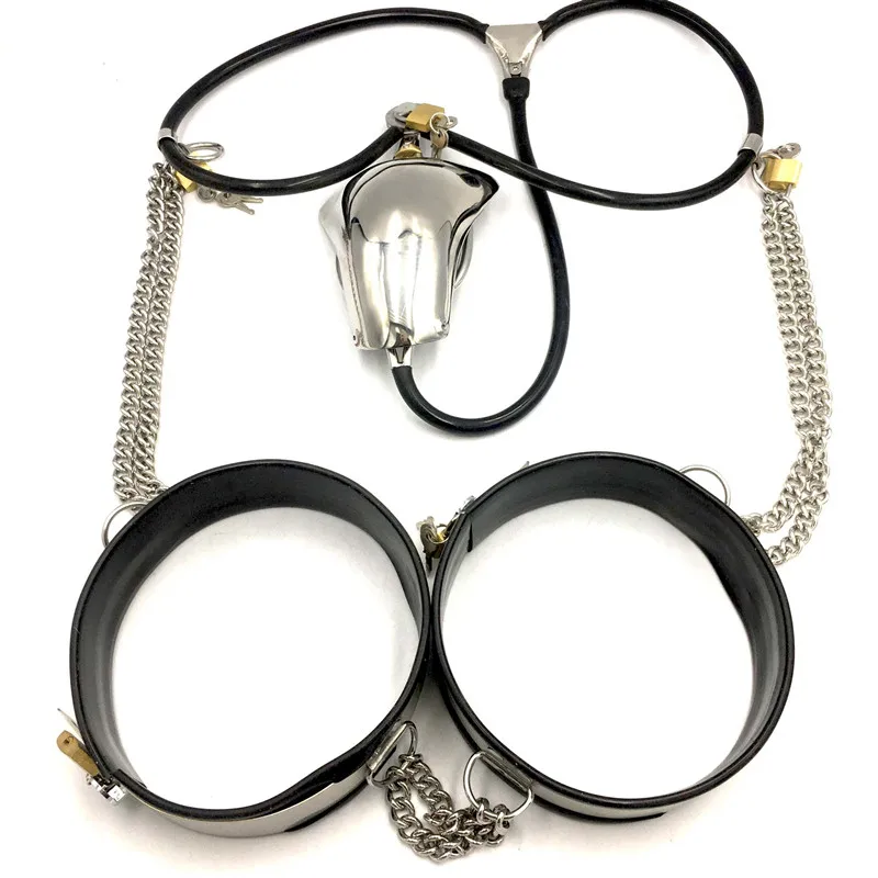 Нержавеющая сталь бандажный для пениса клетка Мужской Пояс верности с кольцо на