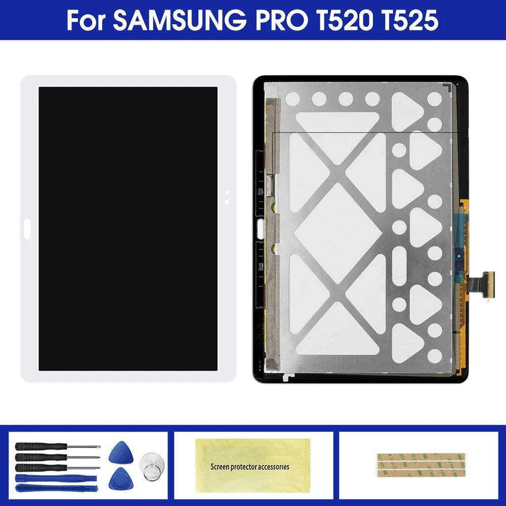 

ЖК-дисплей 10,1 ''для Samsung Galaxy Tab Pro 10,1, T520, T521, T525, ЖК-дисплей, сенсорный экран, дигитайзер, полная сборка, замена