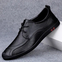 2022 fashion genuine leather mens luxury shoes men designer casual shoe flats male size 37 46 formal office dress shoes for men