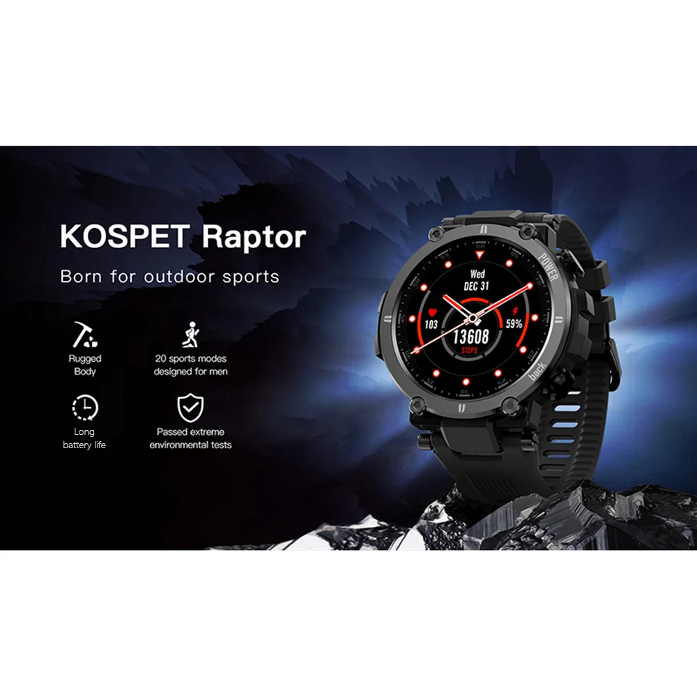 

KOSPET Smart Watch 1.3 Inch Fitness Tracker Heart Rate Monitor IP68 Waterproof Sport Watch Touch Screen Smartwatch for Women Men
