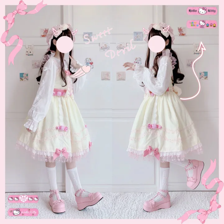 Kawaii Lolita Shoes - Dark Goth Punk Platform Demon Bat Style with Bowknot, 5.5cm High Heel for Cosplay image 4