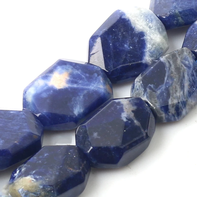 Wholesale Natural Gem Stone AAA+ Grade Blue Sodalite Flat Square 10*20mm Beads For Jewelry Making DIY Bracelet Necklace