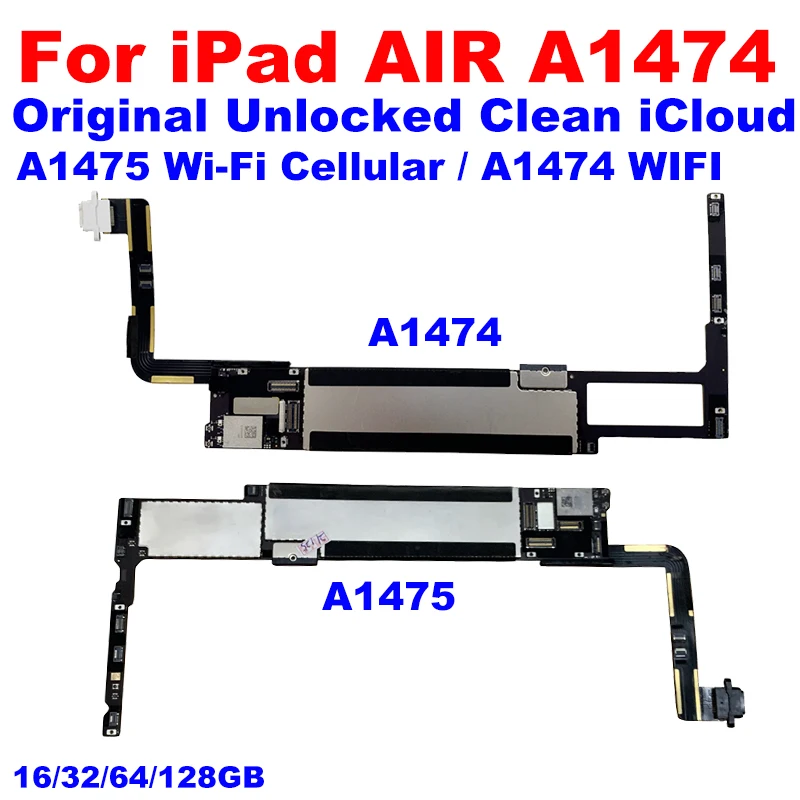 

Материнская плата Clean iCloud для Ipad 5, материнская плата с Wi-Fi для Ipad Air 1 с системой IOS A1474 / A1475 A1476
