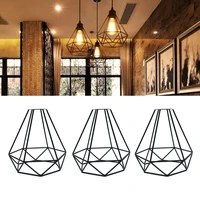 new lampshade only retro edison metal wire cage shaped hanging pendant light shade chandelier lamp cover without bulb 1pcs