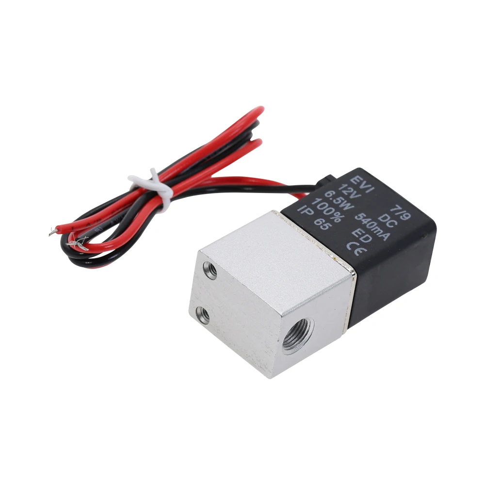 DC 12V электрический клапан 1/8 &quotЖенский поток 2 пути пневматический Алюминиевый