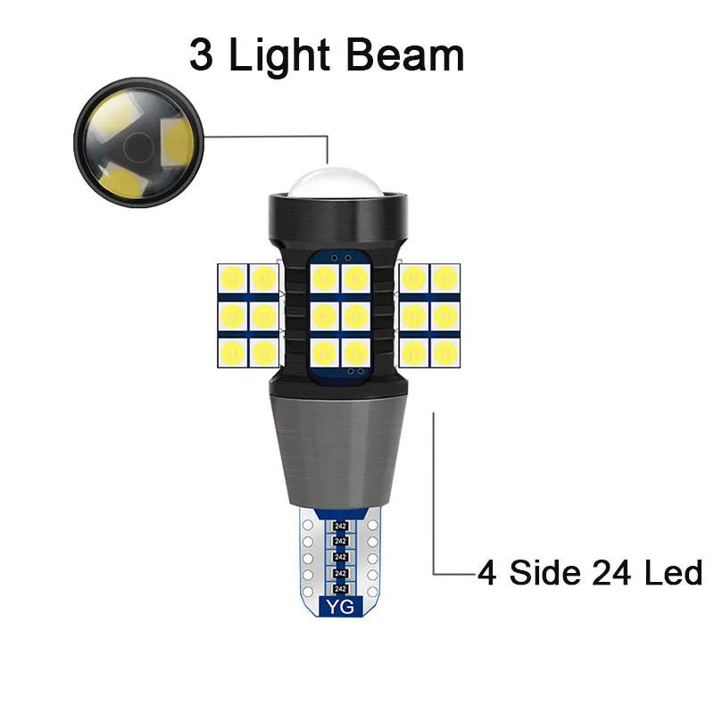2 шт. универсальный упор для 1156 P21W Ba15s 27SMD T15 W16W T20 7440 W21W светодиодный поворота Стоп
