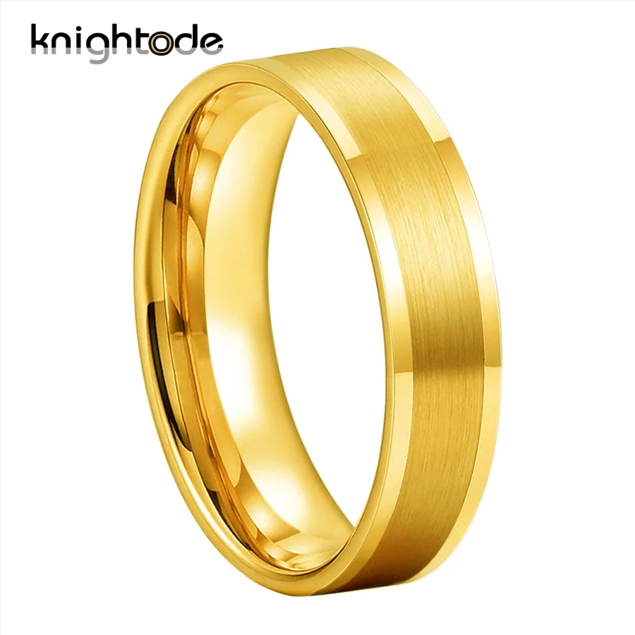 6 мм 8 с золотым Вольфрам Карбидное кольцо обручальное для Для мужчин женщин