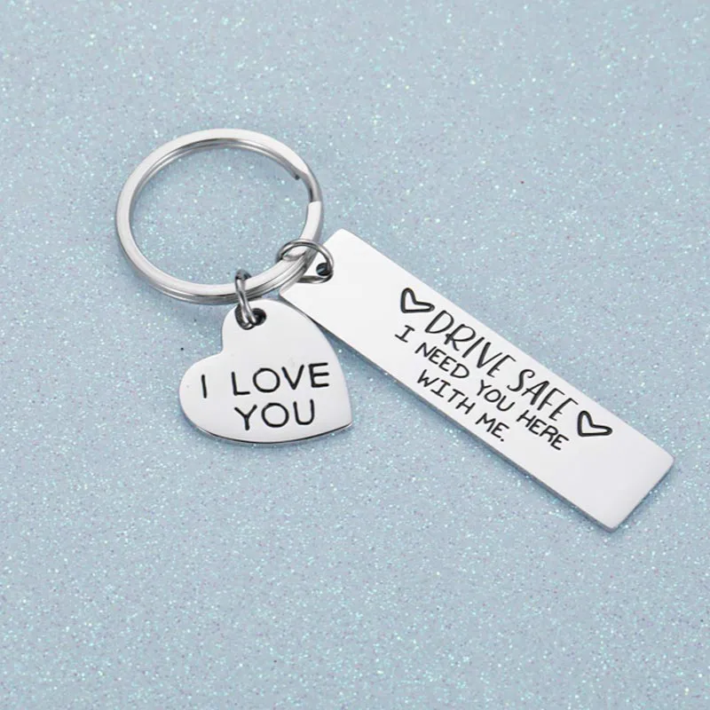 

Fashion Keychain Keyring Drive Safe I Need You Here with Me for Couples Men Women Jewerly Gift Key chains