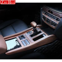 for trumpchi gs8 2017 2018 2019 car wood grain abs interior mouldings gear panel cover air outlet frame accessories for lhd