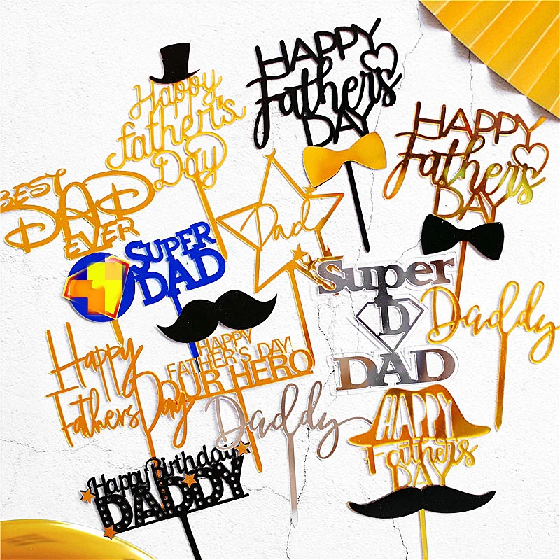 Лучший Папочка на День отца акриловый торт Топпер для папы украшения день