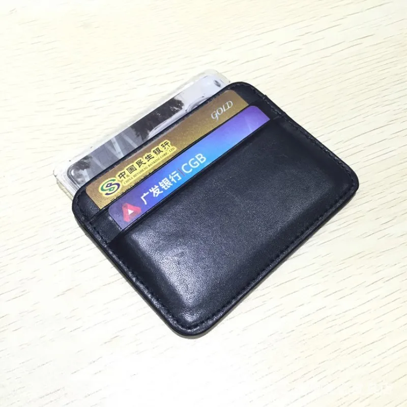 Супер тонкий мягкий кошелек из 100% овчины натуральная кожа мини для кредитных