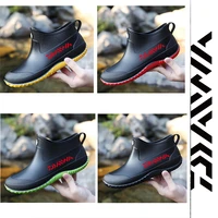 2020 daiwa waterproof men and women fishing short tube rain boots outdoor climbing motion non slip warm rain boots wading shoes