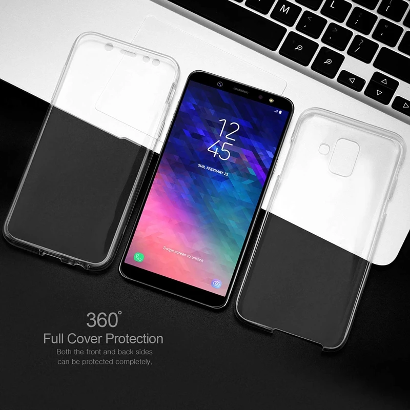 360 Полное покрытие чехол для Samsung Galaxy A50 A40 A30 противоударный A10 M10 S9 S10E J6 J4 Plus A750