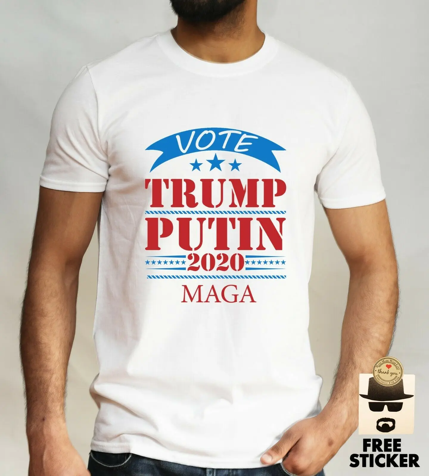 Голосуя Трамп в. В. Путиным 2020 футболка США американский президент Мужская