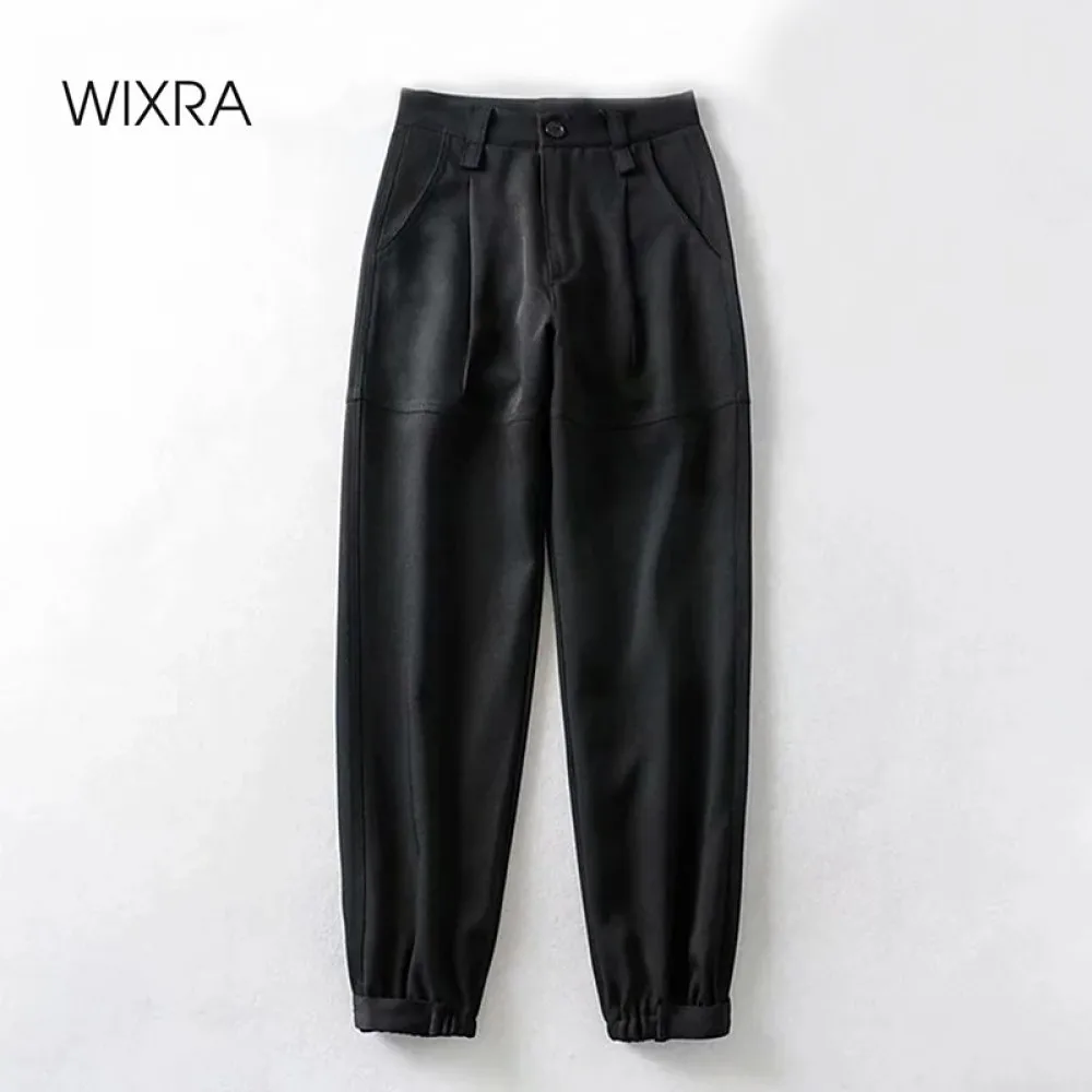 

Wixra Long Pants Women's Bottoms Summer Autumn Stylish Solid Basic Casual Cool Pockets Streetwear Pencil