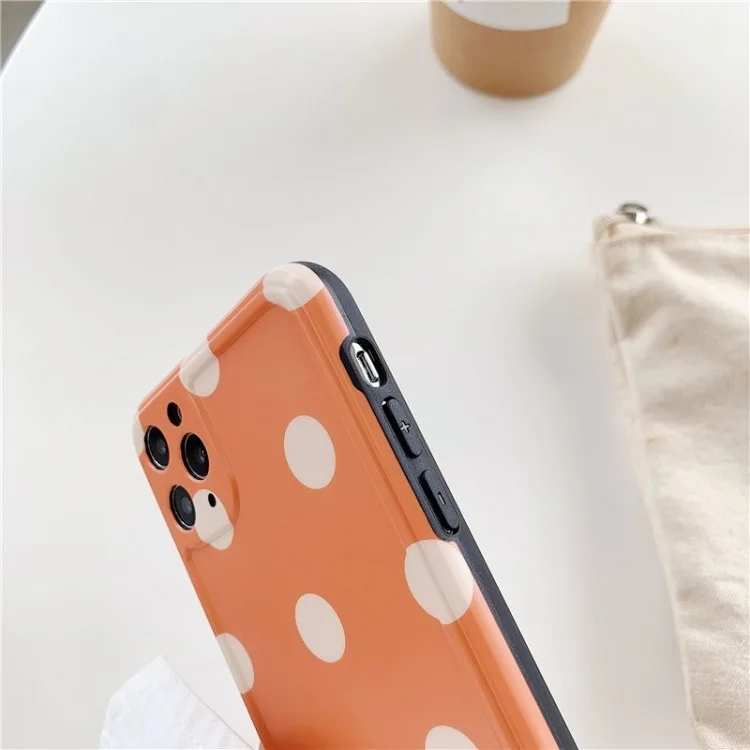 

Orange Polka Dots Drop-Resistant Cell Phone Case Iphone 8 plus Case Iphone Xr Case Iphone 11 Case