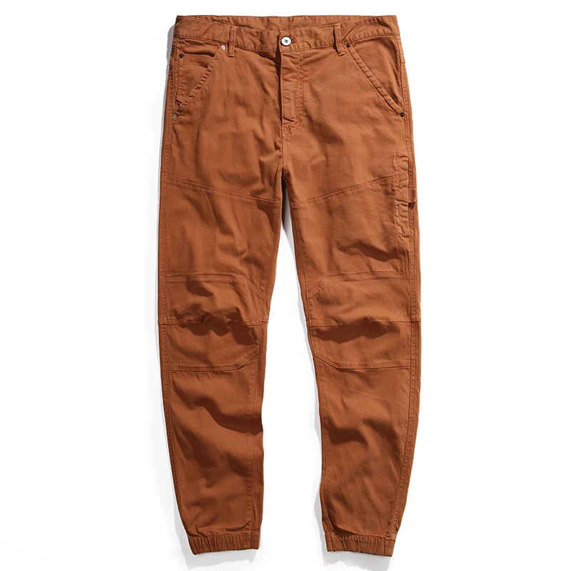 Korean Style Fashion Men Jeans Slim Fit Spliced Designer Casual Cargo Pants Men Overalls Streetwear Hip Hop Joggers Trousers