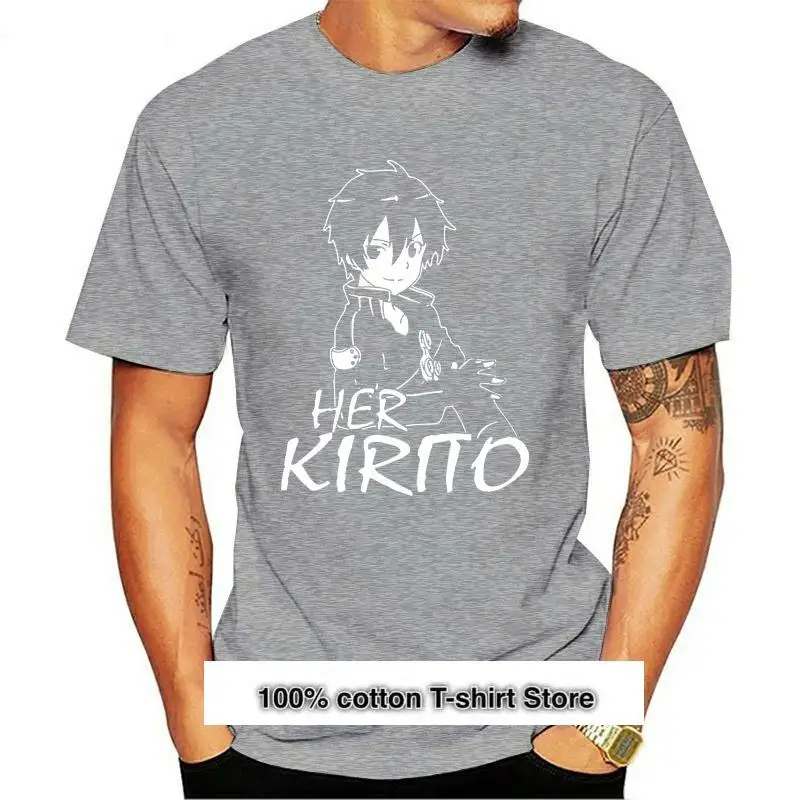

Camiseta de espada para hombre y mujer, camiseta de arte en Line de kirito y asuna, para parejas, top