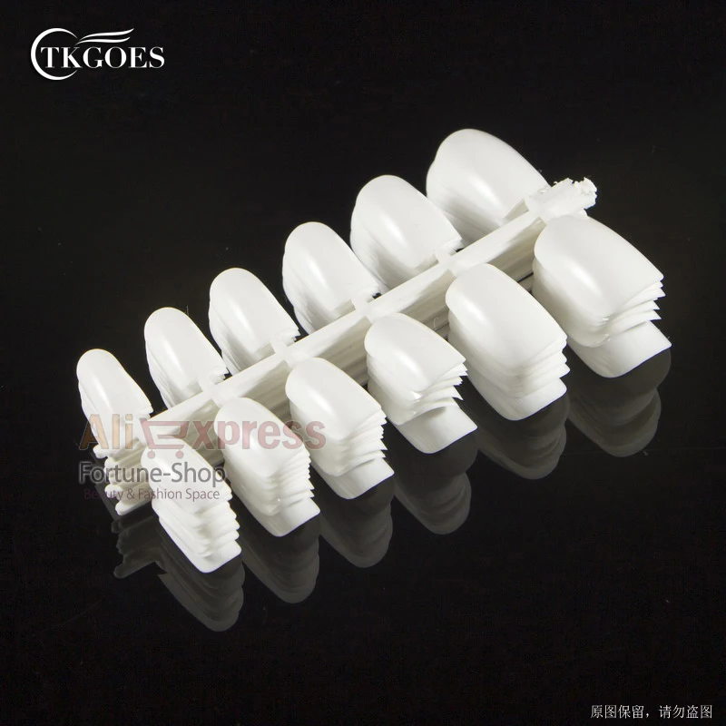 

120 шт. в упаковке, квадратные накладные ногти белого цвета с полным покрытием, 10 размеров с дополнительной накладкой Nr 5 и Nr 6