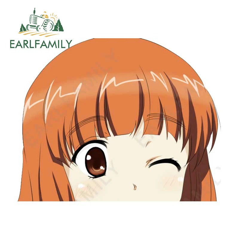 

EARLFAMILY 13cm x 10.4cm for Takebe Saori GIRLS und PANZER Car Stickers Waterproof Sunscreen Decals Scratch-Proof Vinyl Car Wrap