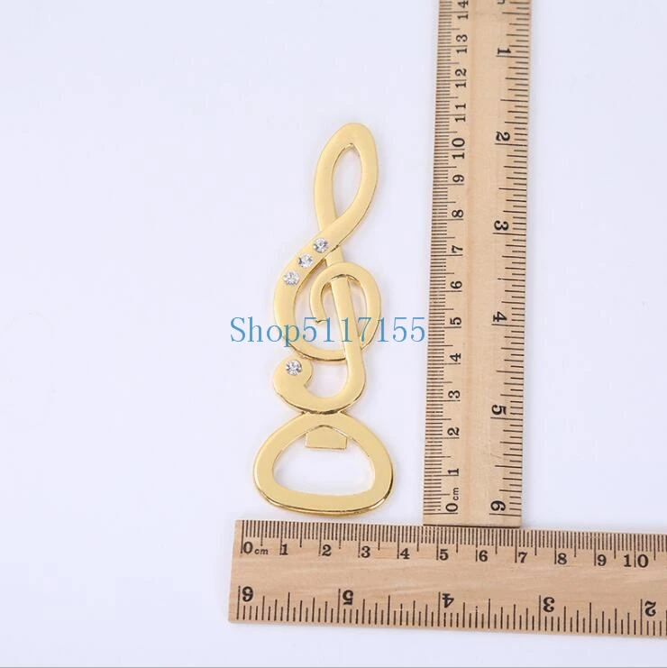 

100pcs Gold Music Note Beer bottle opener for Wedding party gift favor