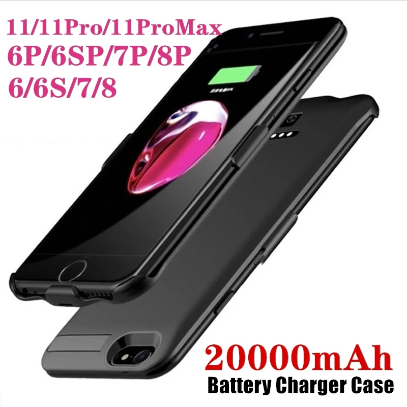 20000 мАч батарея чехол для iPhone 6 6s 7 8 plus Чехлы зарядного устройства 11 Pro Max Power Bank