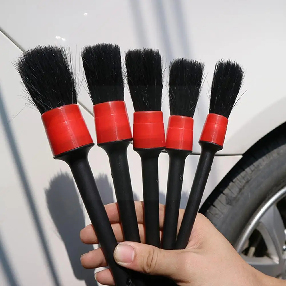 

5pcs/set Car Detailing Cleaning Brush Auto Interior Wash Wheel Air Outlet Exterior Car Set Cleaning Window Dashboard Access Z2e4