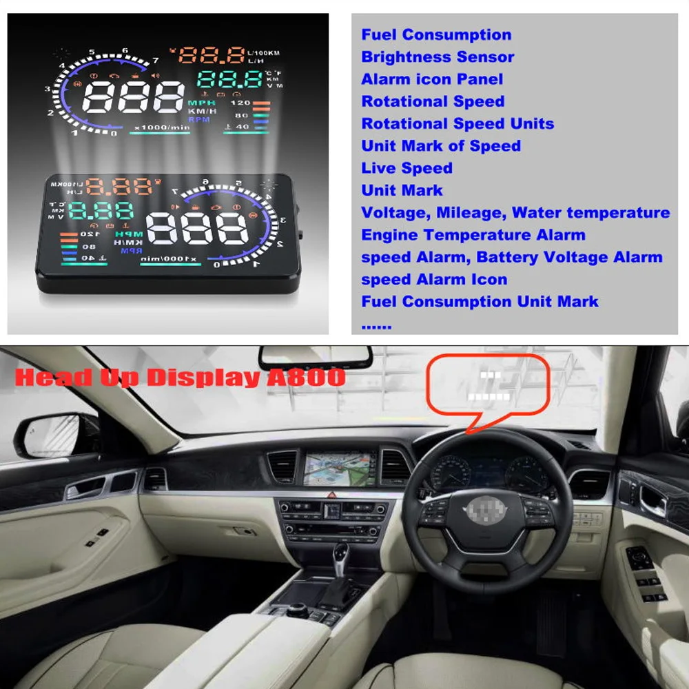 Автомобильный проекционный экран на лобовое стекло HUD для Hyundai Genesis 2012 2013 2014 2015