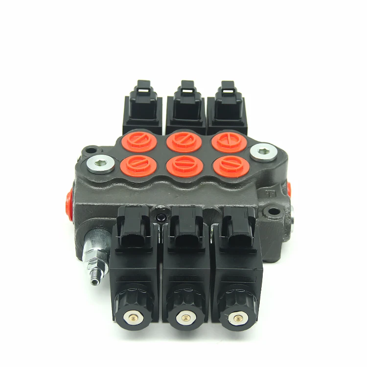 

4 way remote control electric hydraulic spool valve factory