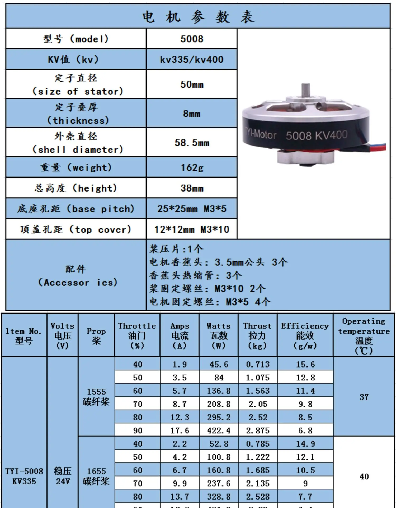 Бесщеточный двигатель 5008 KV335 KV400 для RC самолета мульти-вертолет Outrunner бесщеточный двигатель CW CCW 1 шт