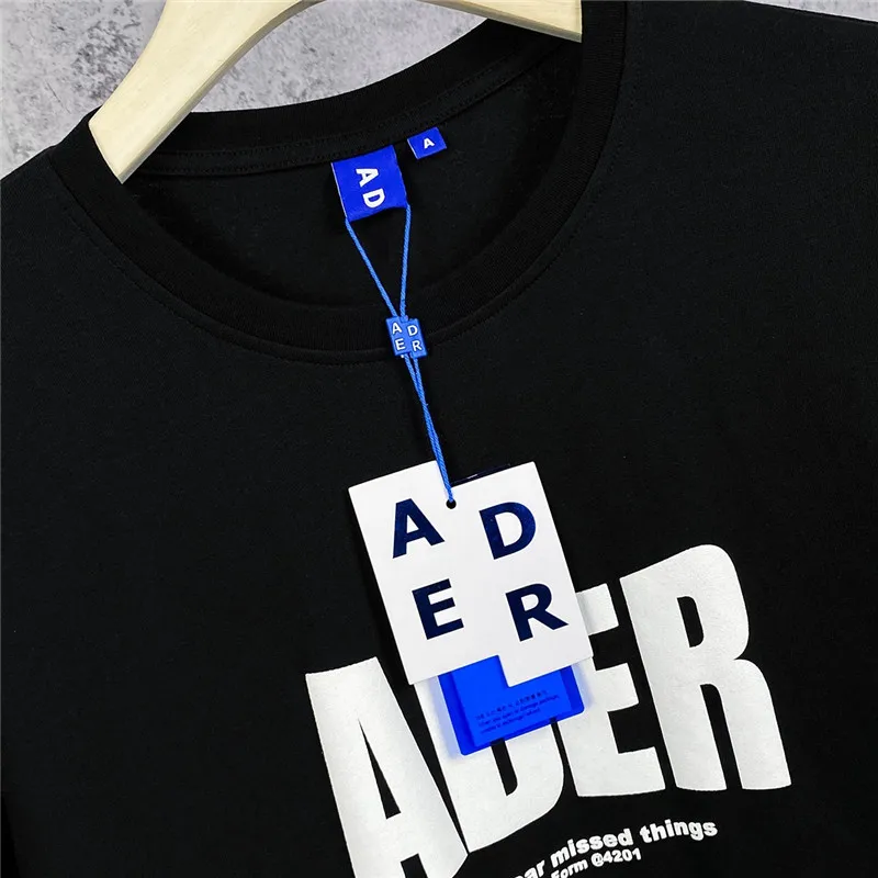 

2021ss ADER T-shirt Men Women High Quality Front Big Text Print Adererror Tee ADER ERROR Tops