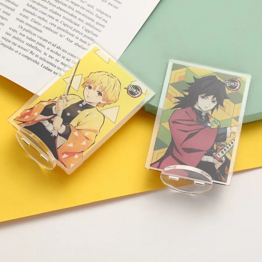 Anime Demon Slayer Kimetsu no Yaiba Stand Board Kamado Tanjirou Cosplay Cartoon Acrylic Desk Stand Board Decors 3x4.5 Inch