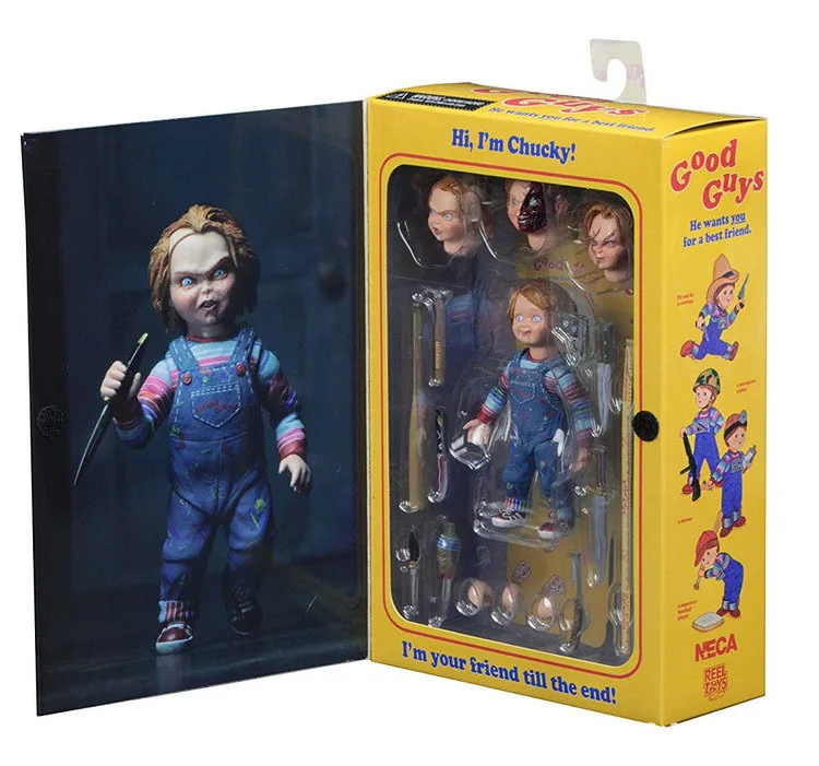 

NECA детские игры хорошие парни Ultimate Чаки ПВХ экшн-фигурка Коллекционная модель игрушка 4 "10 см