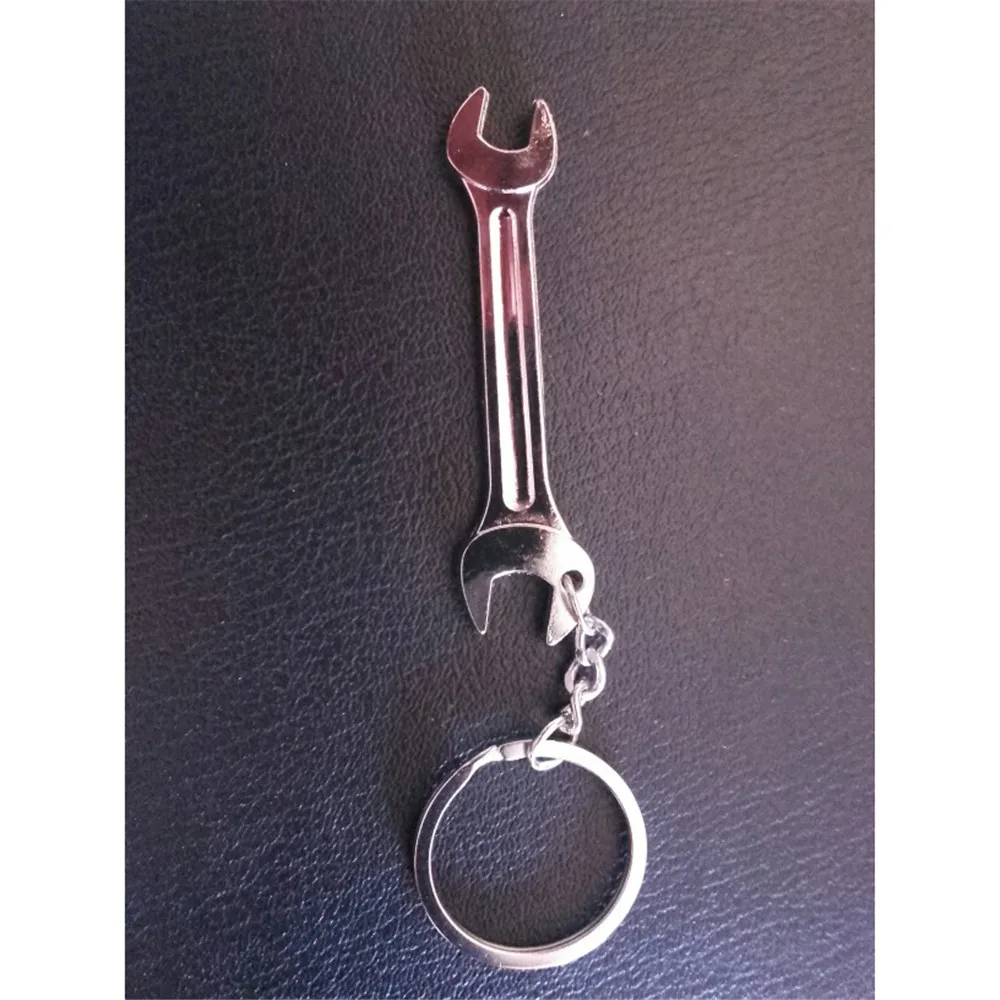 Серебристый цвет гаечный ключ брелок для женщин мужчин творческие инструменты
