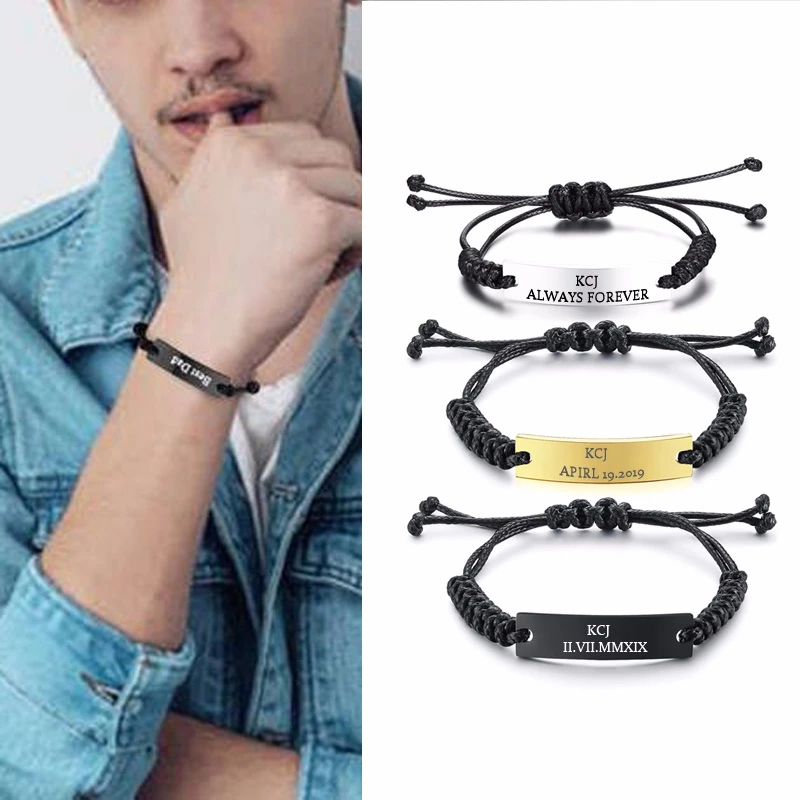Индивидуальный браслет на заказ мужской подарок выпускной в колледж