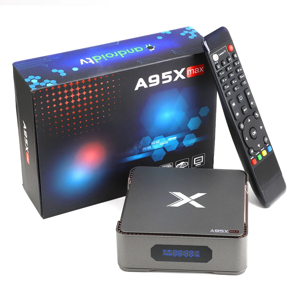 ТВ-приставка Android 8 1 2 4/5 0G Smart android tv box A95XMAX 4 Гб 64 WiFi Bluetooth SSD HDD 1000 м видеозапись