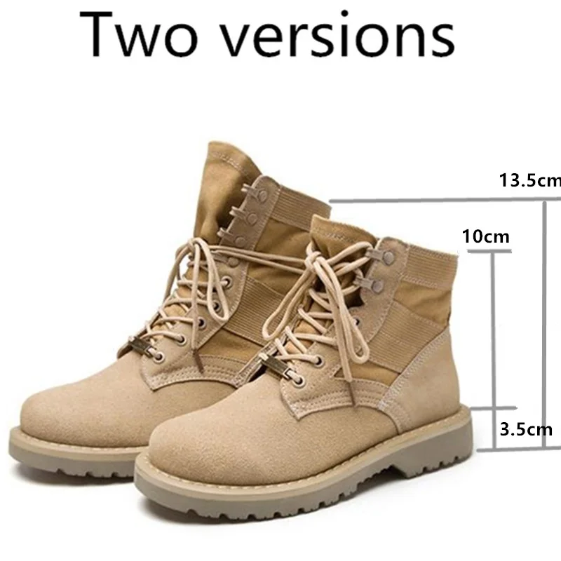 LAKESHI Brand Men Boots Fashion Motocycle Boots Men Shoes Winter Military Boots Male Autumn Winter Leather Desert Male Boots