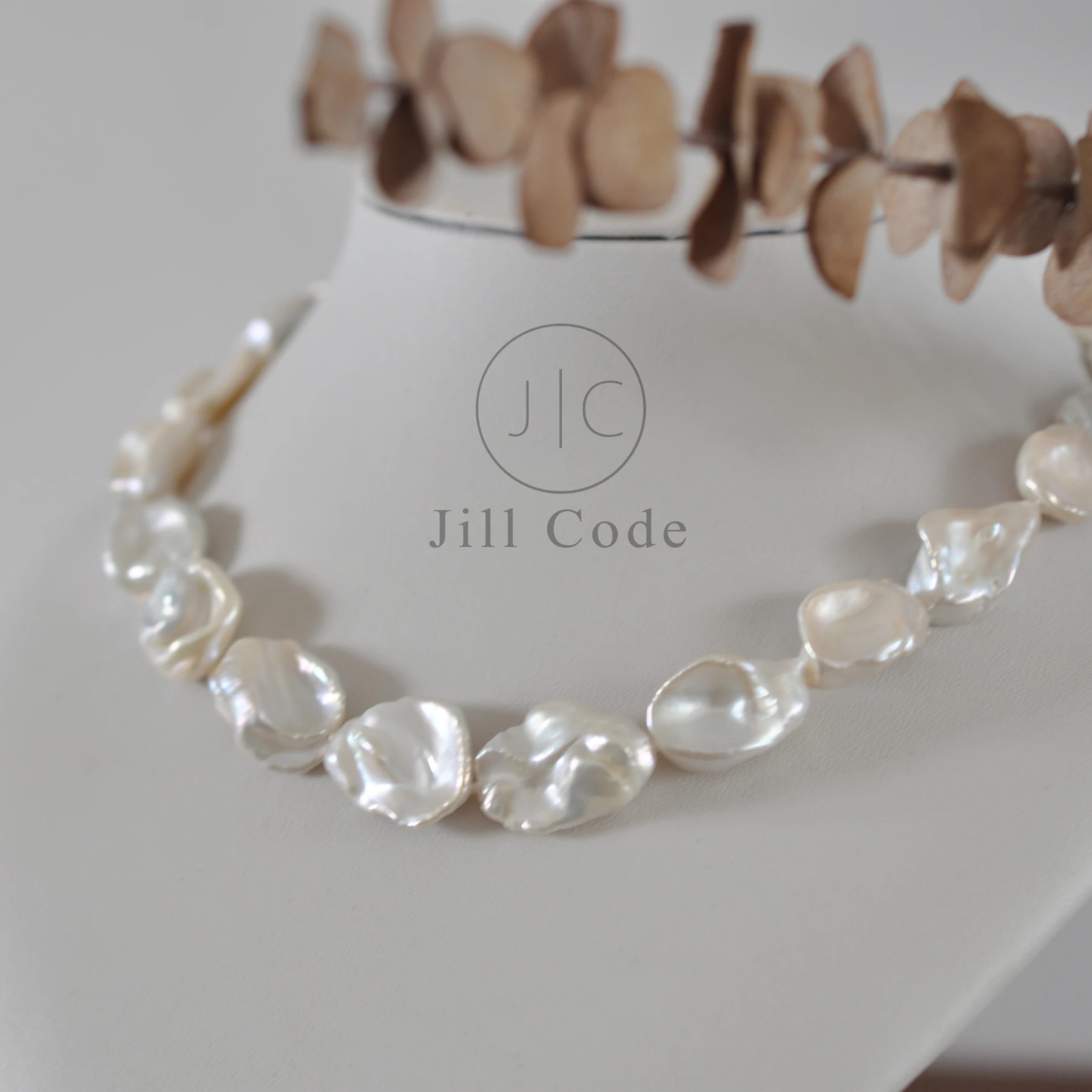 Ожерелье из жемчуга Кеши ожерелье натурального жемчуг плоского барочного от Jill