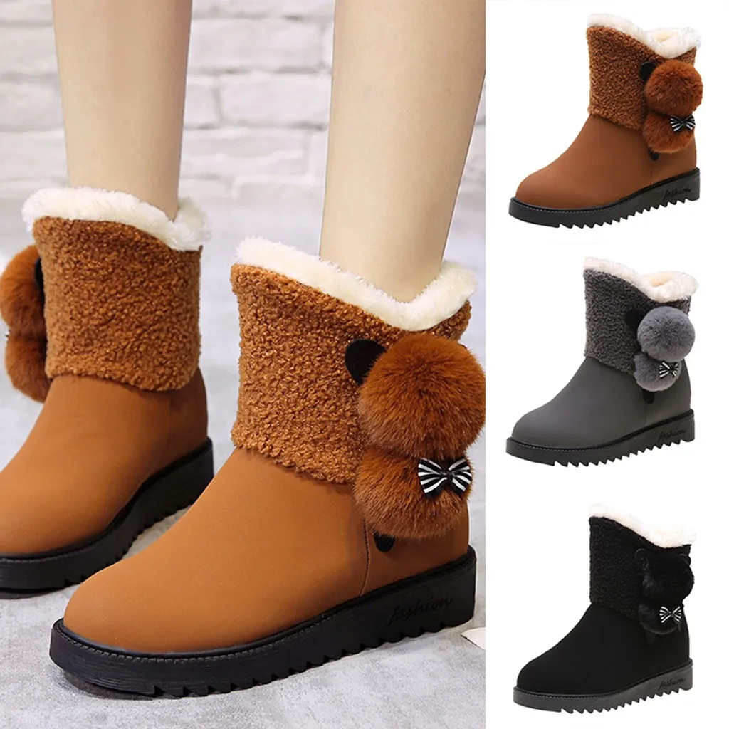 Женские зимние ботинки на массивном каблуке женские модные теплые полусапоги