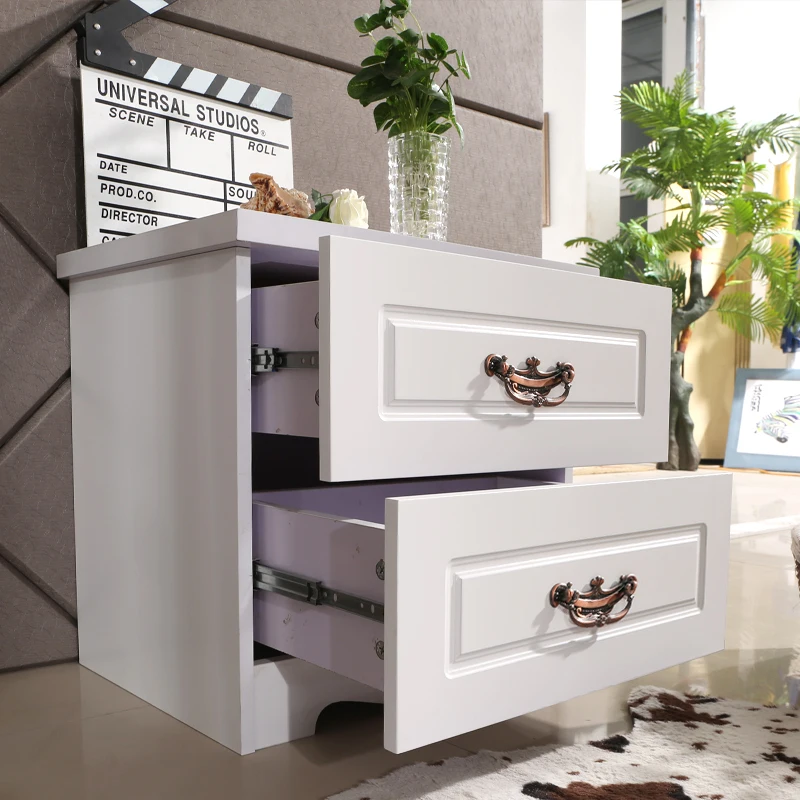 Европейская Ночная подставка современная и сдержанная тумбочка матовая белая