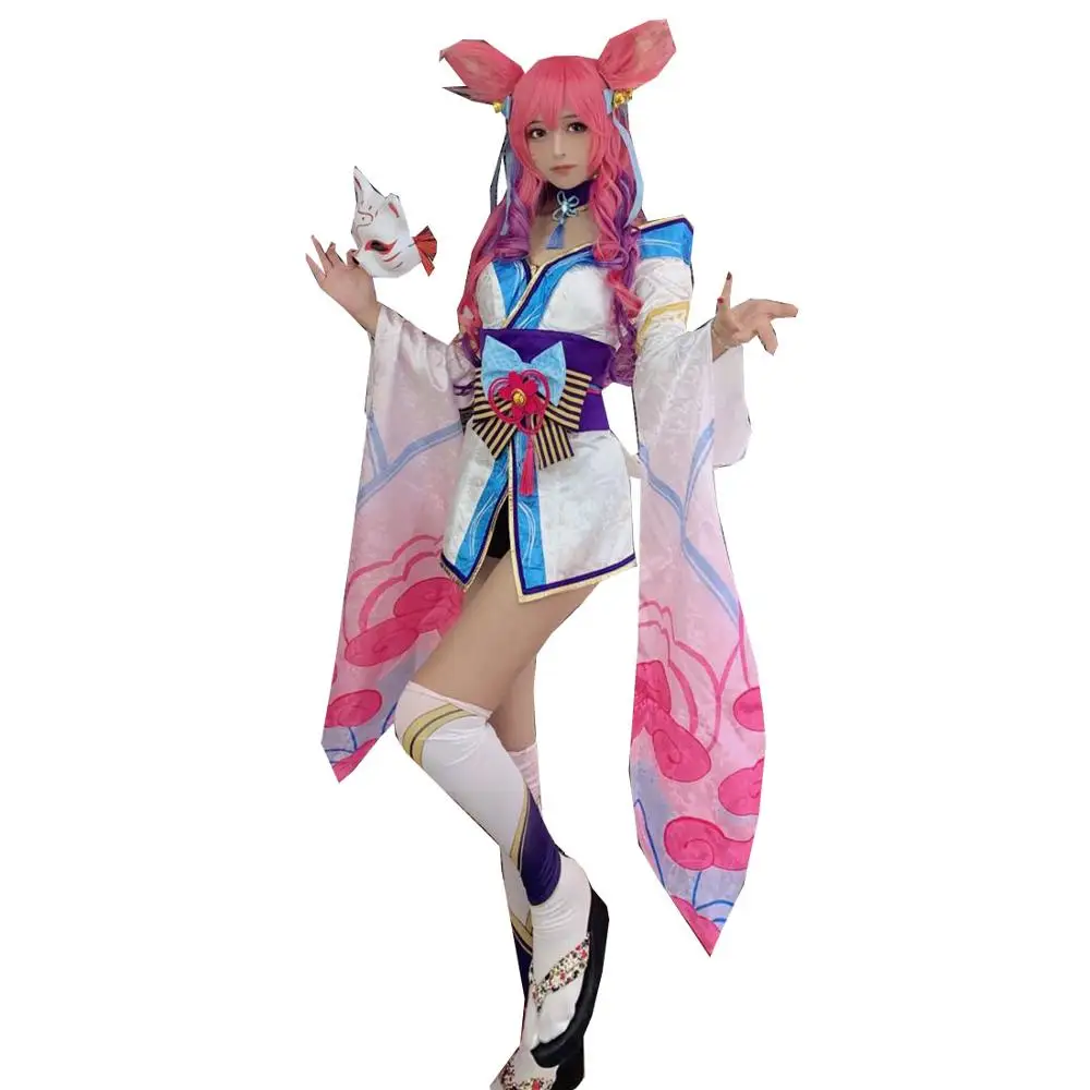 2020 костюм для косплея Spirit Blosom из костюма LOL Ahri New Skin | Тематическая одежда и
