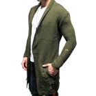 Мужской кардиган с длинным рукавом, приталенный, в Корейском стиле, на осень