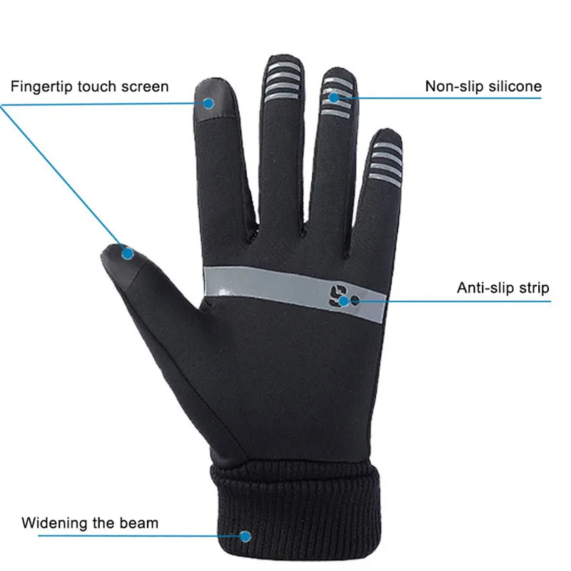 

1 Pair Unisex Winter TouchScreen Gloves Soft Liner Thermal Walking Sports Running Mittens LXH